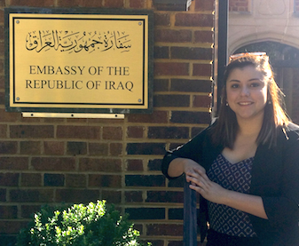 Amanda Corona at the Iraqi Embassy