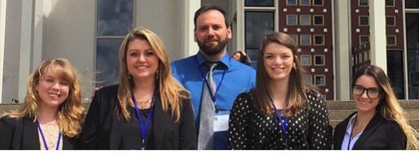 From left to right: Amy Thomas, Rachel Drummond, Dr. Joseph Fitsanakis, Sarah Harvey, Diana Evans